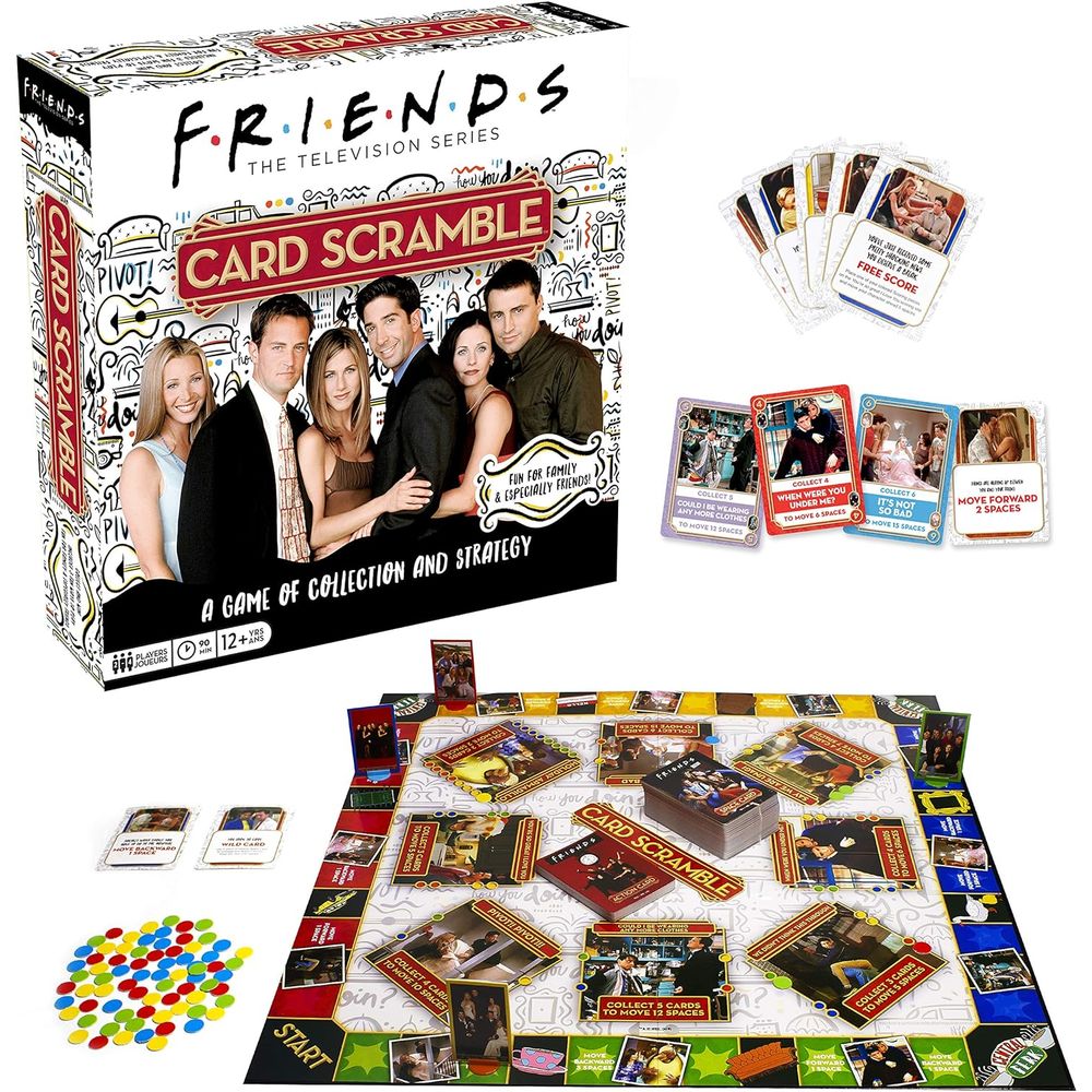 Aquarius Friends Card Scramble Board Game