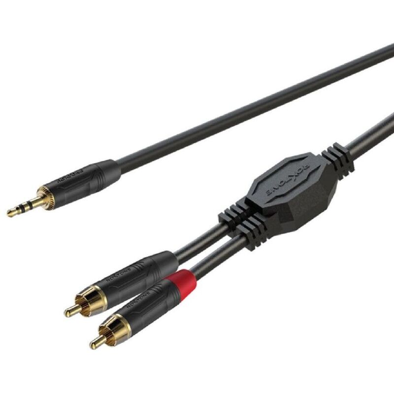 Roxtone Gptc140L15 Professional JK 3.5mm to 2RCA - Gold 1.5M Cable Roxtone Gptc140L15 Professional JK 3.5mm to 2RCA - Gold 1.5M Cable
