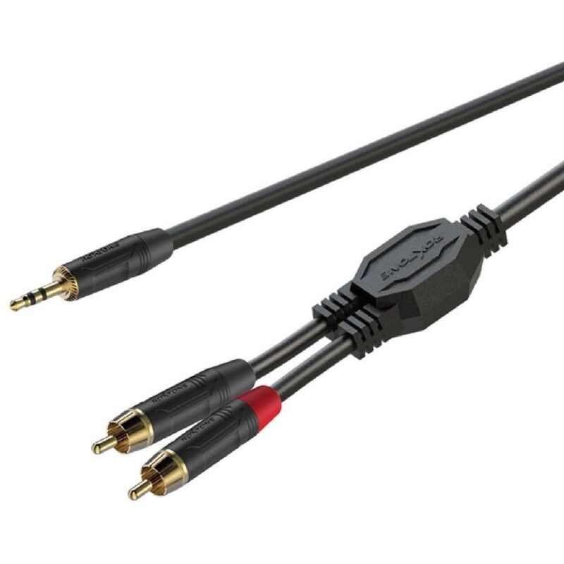 Roxtone Gptc140L15 Professional JK 3.5mm to 2RCA - Gold 1.5M Cable