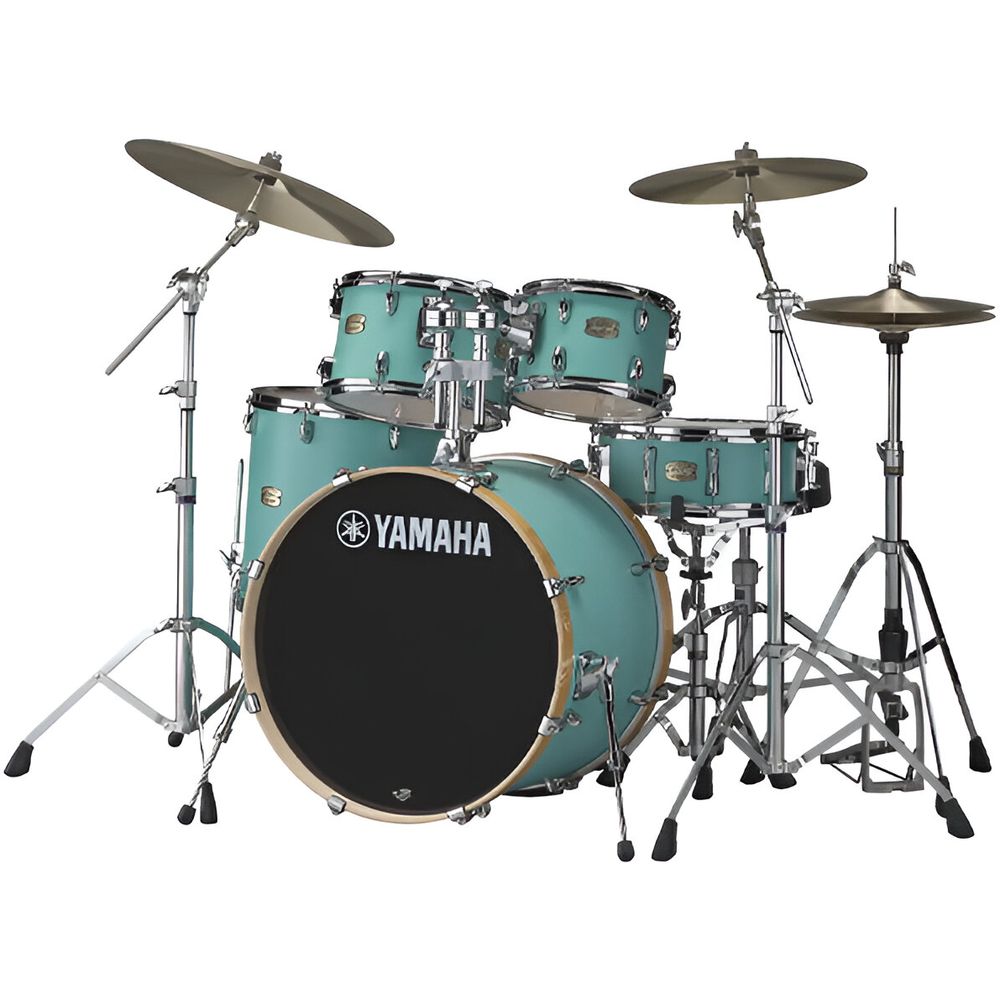 Yamaha SBP2F5 5-Piece Shell Stage Custom Birch Acoustic Drum Set - Matte Surf Green (Hardware Not Included)