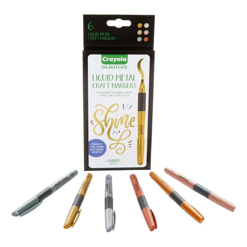 Crayola Signature Liquid Metal Craft Markers (Set Of 6) Crayola Signature Liquid Metal Craft Markers (Set Of 6)