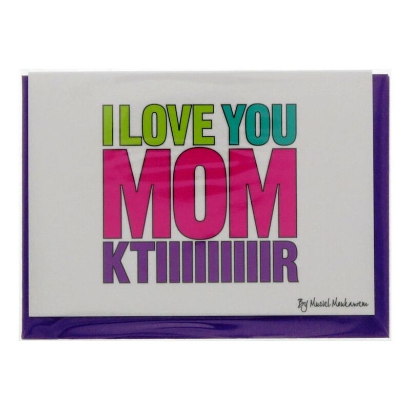 Mukagraf I Love You Mom Ktiiiiir Greeting Card (10.3 x 7.3cm) Mukagraf I Love You Mom Ktiiiiir Greeting Card (10.3 x 7.3cm)