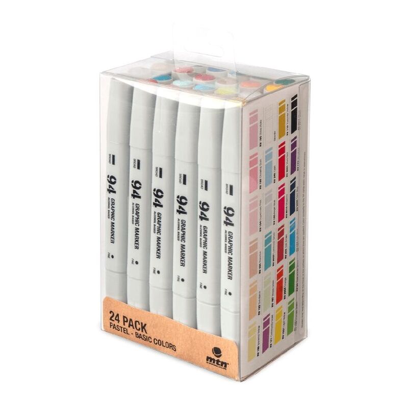 Montana Colors MTN 94 Graphic Markers Solid + Pastel (Set of 24) Montana Colors MTN 94 Graphic Markers Solid + Pastel (Set of 24)