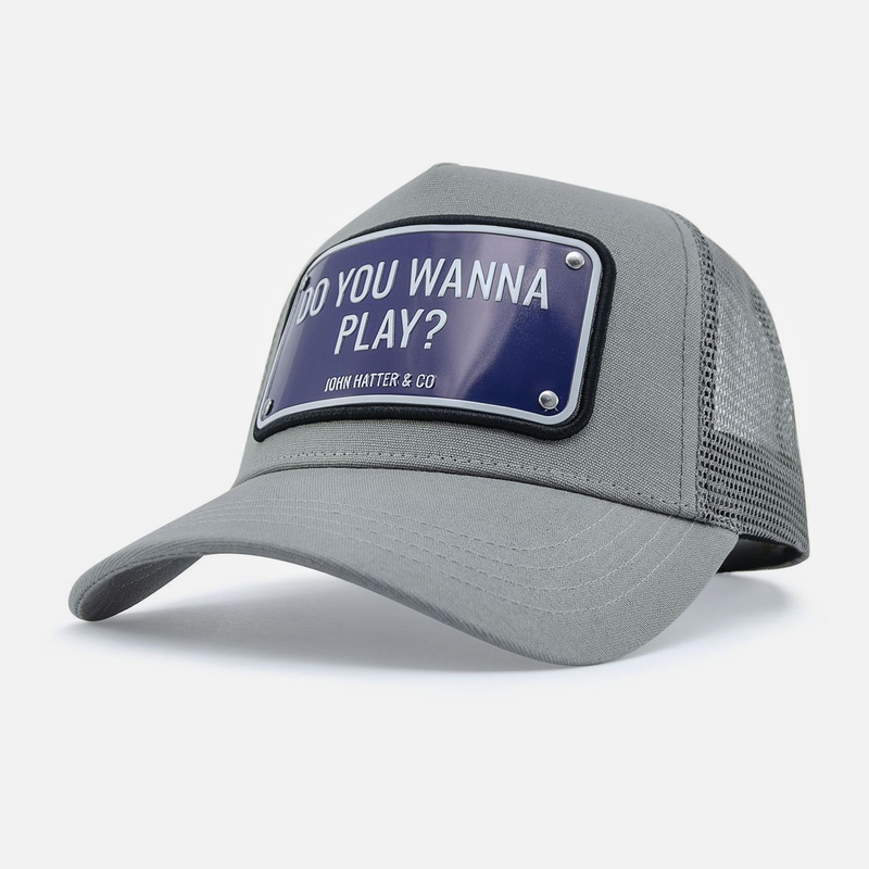 John Hatter & Co Do You Wanna Play Unisex Cap Grey John Hatter & Co Do You Wanna Play Unisex Cap Grey