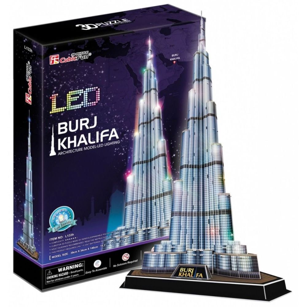 3D Puzzle LED Burj Khalifa (136 Pieces)