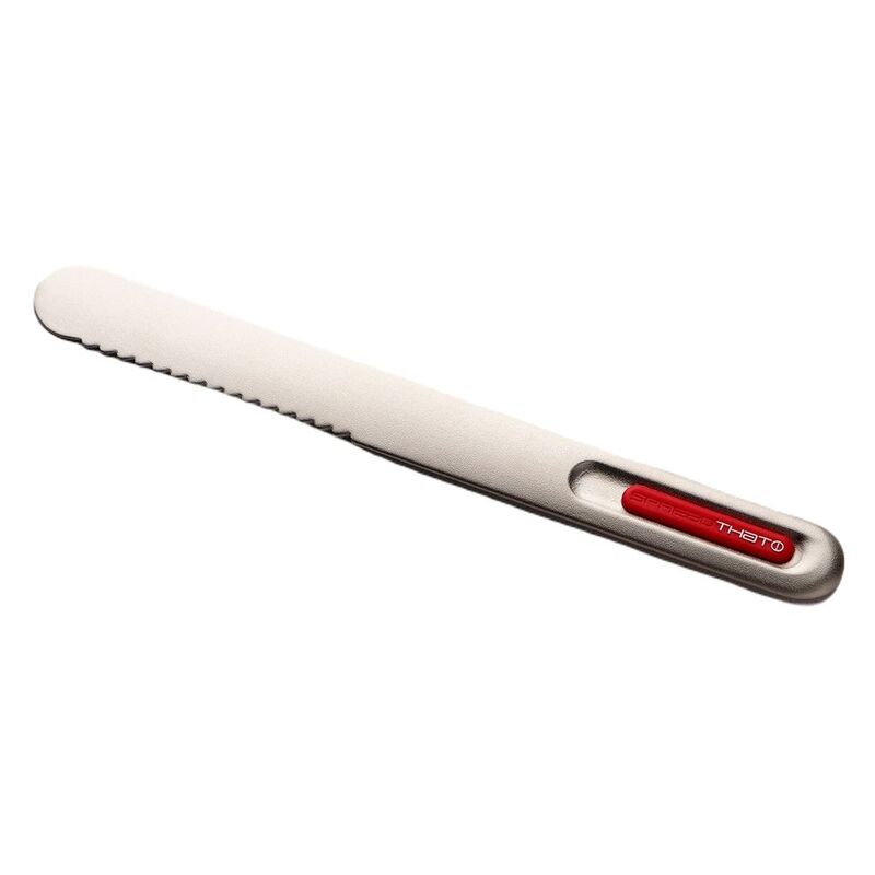 Spreadthat II Wave Butter Knife Silver/Red Insert Spreadthat II Wave Butter Knife Silver/Red Insert