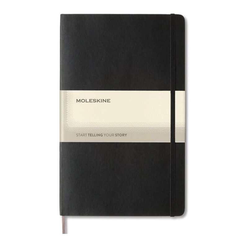 Moleskine Classic Large Ruled Soft Cover Notebook Black