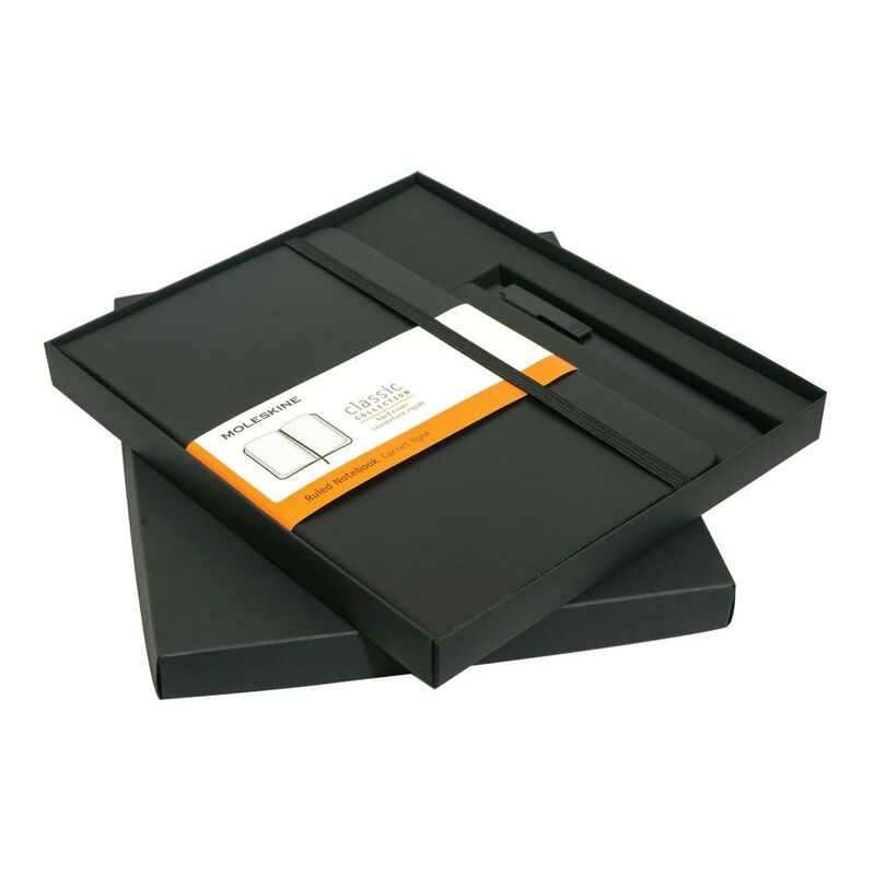 Moleskine Classic Large Notebook & Go Pen Set Black