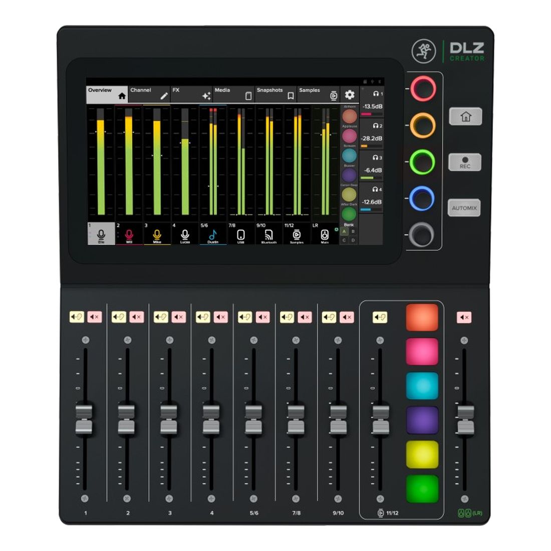 Mackie Adaptive Digital Mixer For Podcasting And Streaming - Black