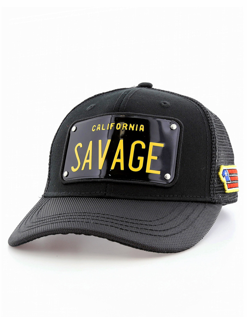 Raqam California Plate No Savage Model 1 Trucker Cap