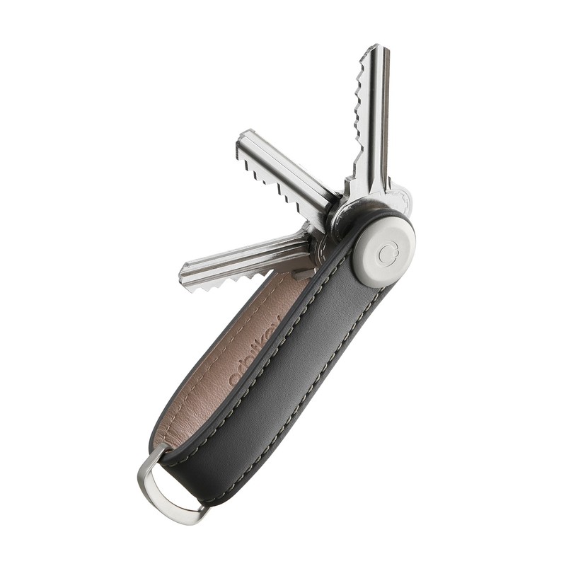 Orbitkey 2.0 Leather Key Organizer Charcoal/Grey