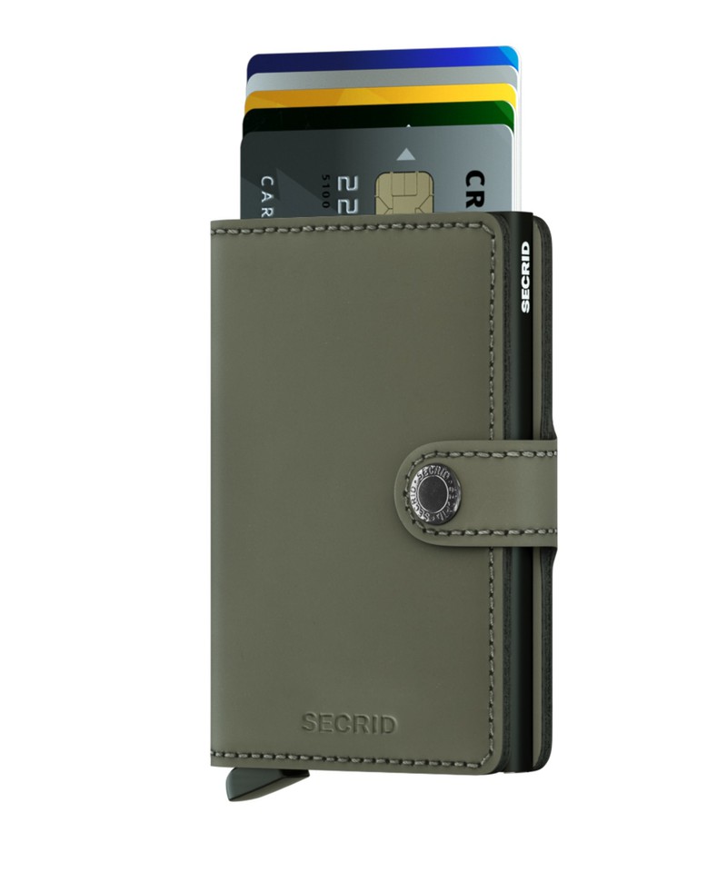 Secrid Miniwallet - Matte Leather - Green/Black