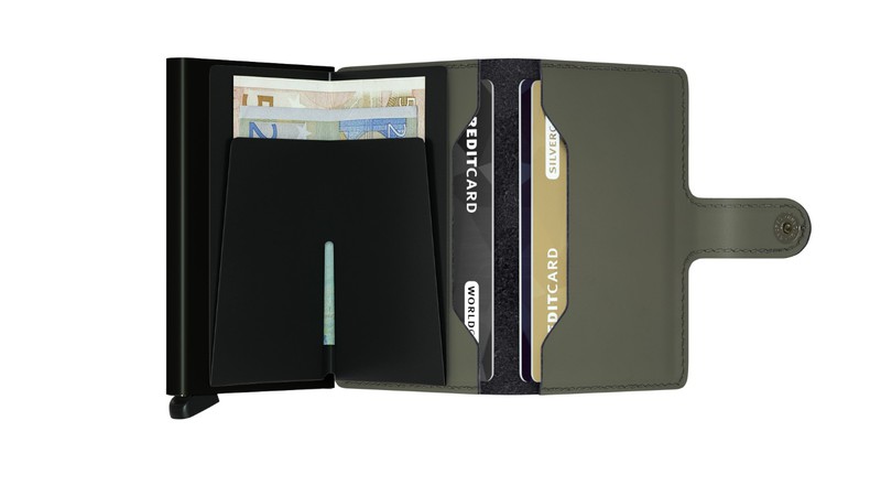 Secrid Miniwallet - Matte Leather - Green/Black