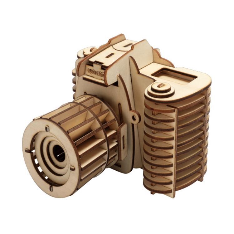Birkee Toys Camera 3D Wooden Model Birkee Toys Camera 3D Wooden Model