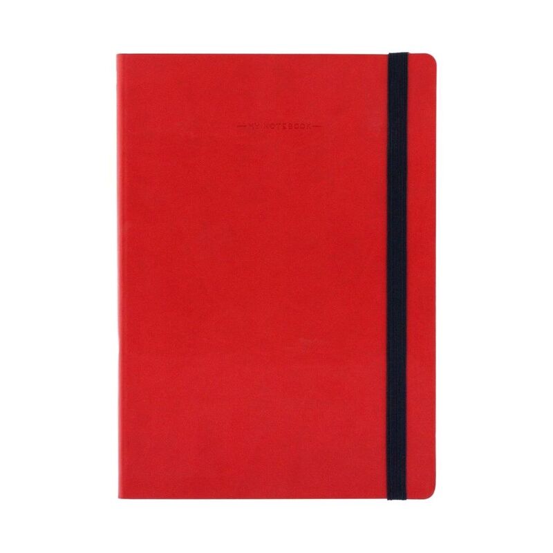 Legami Large Lined Red My Notebook