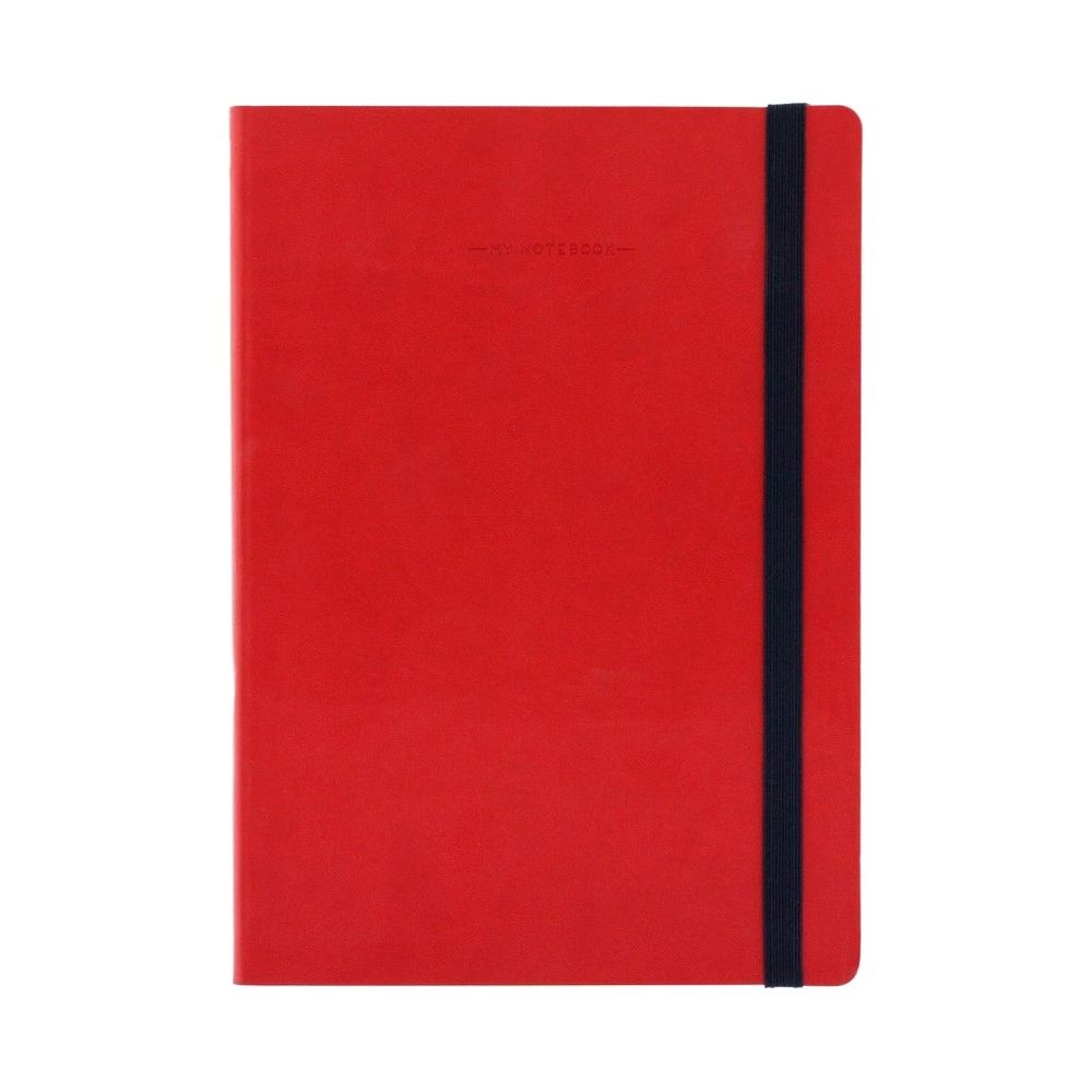 Legami Large Lined Red My Notebook