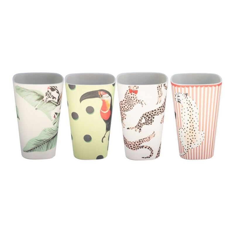 Yvonne Ellen Bamboo Tumblers 400ml (Set of 4)