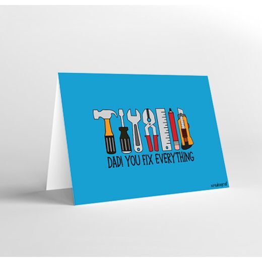 Mukagraf Dad! You Fix Everything Greeting Card (17 x 11.5cm) Mukagraf Dad! You Fix Everything Greeting Card (17 x 11.5cm)