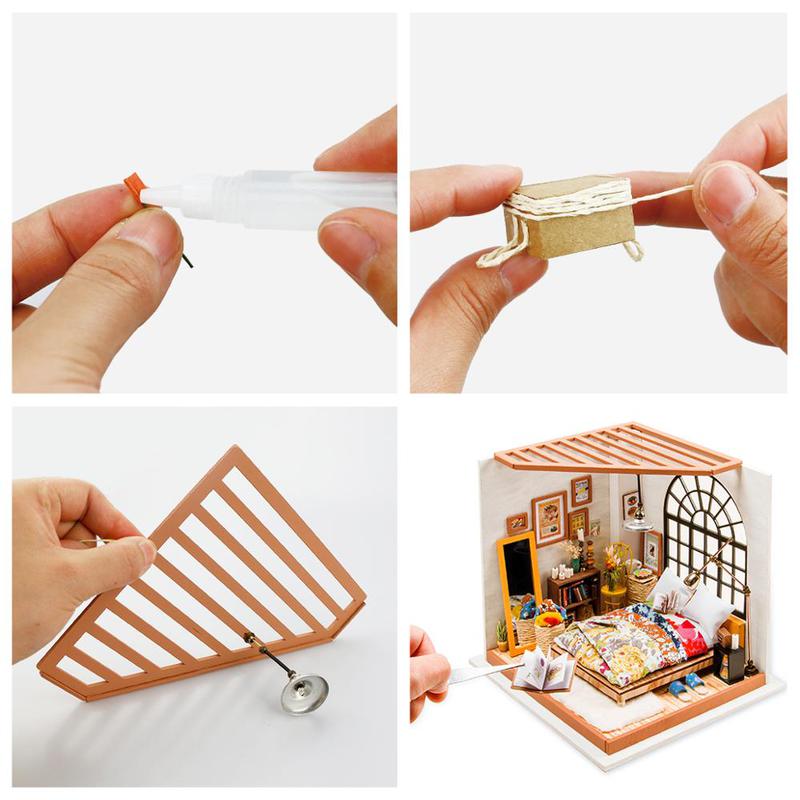 Robotime DIY Dollhouse Kit Alice's Dreamy Bedroom