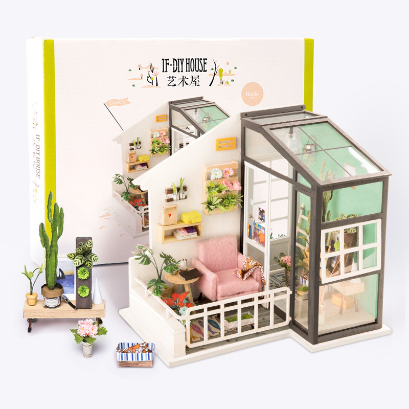 Robotime DIY Dollhouse Balcony Daydreaming