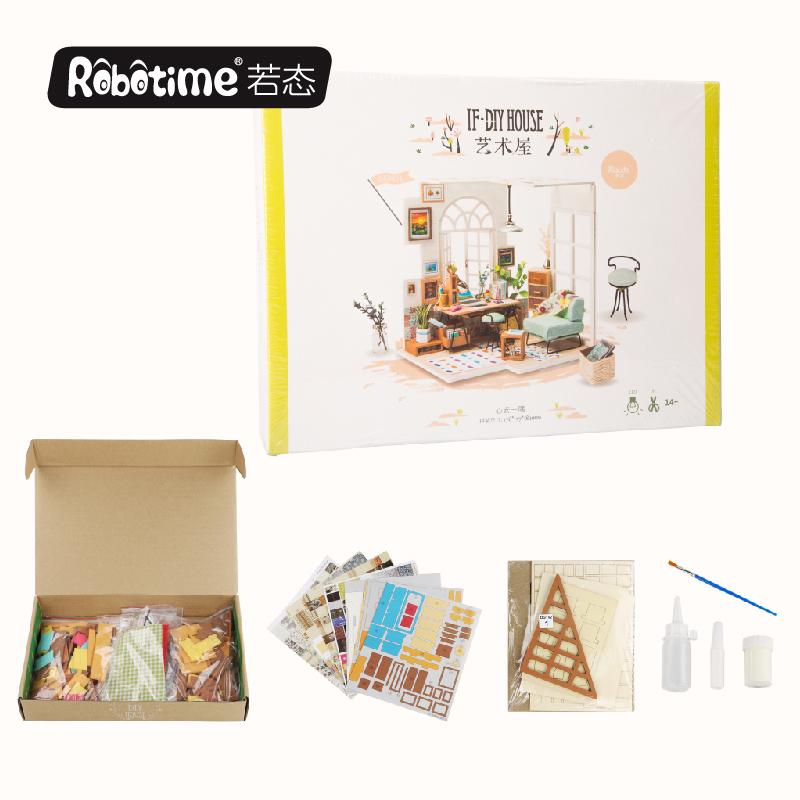 Robotime DIY Mini Dollhouse Ice Cream Station