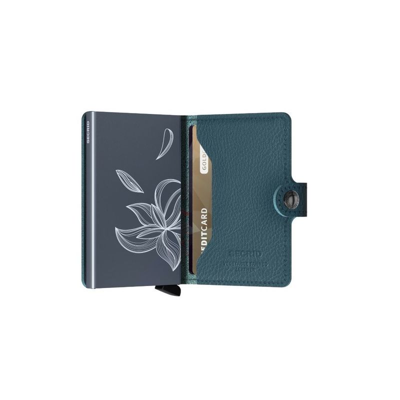 Secrid Miniwallet - Stitch Leather - Magnolia Petrolio