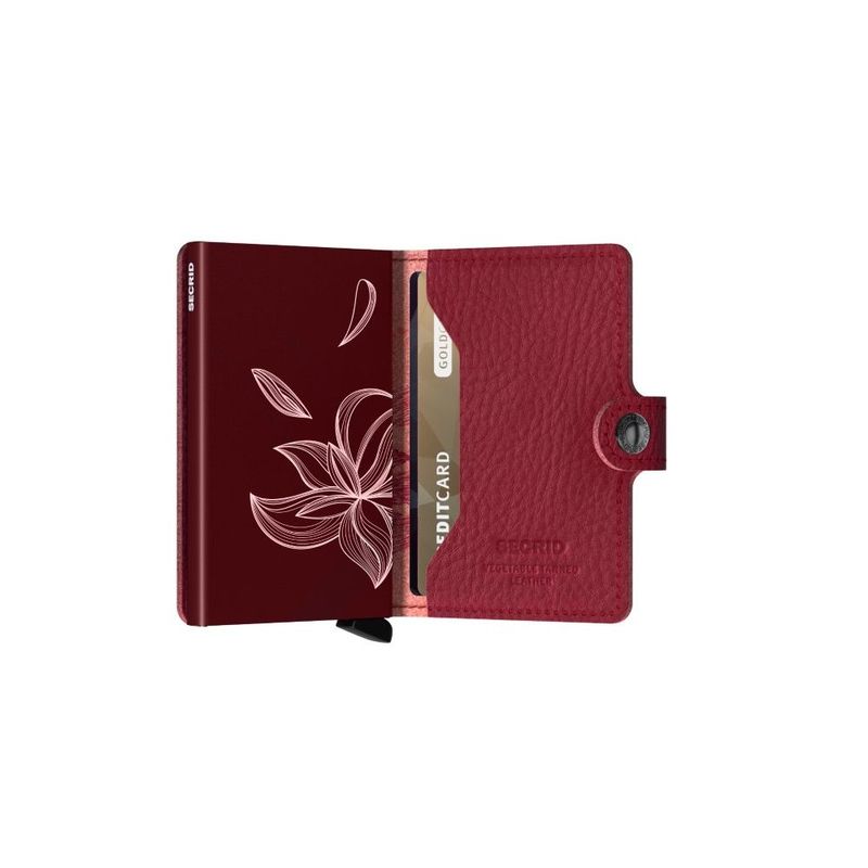 Secrid Miniwallet - Stitch Magnolia Leather - Rosso