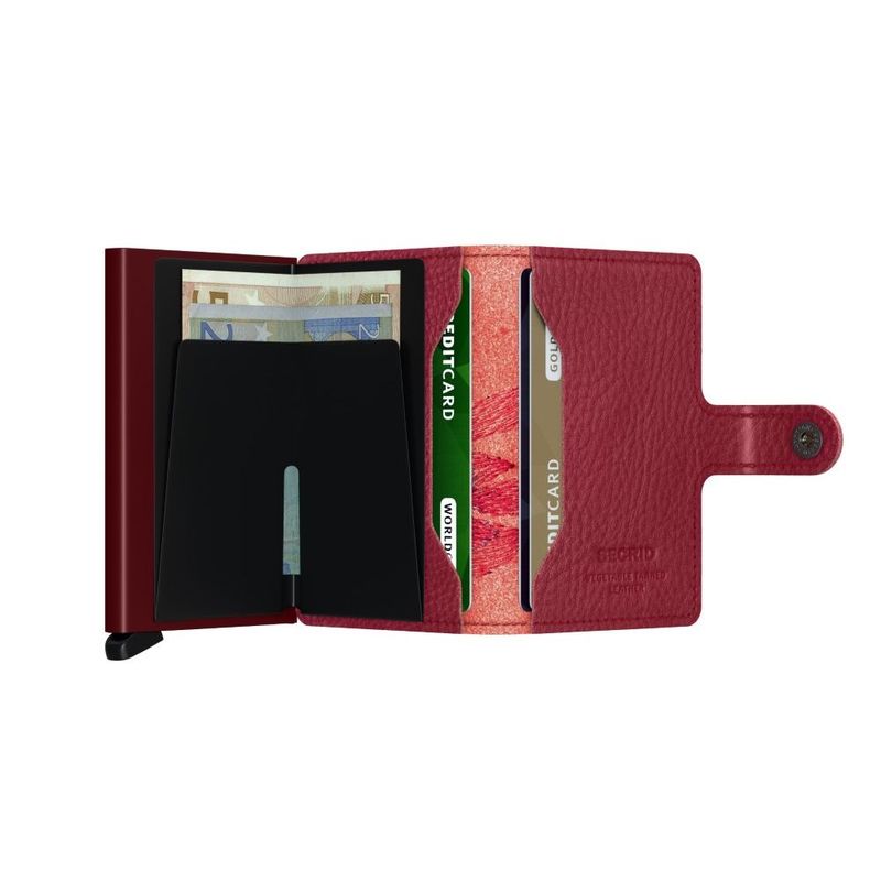Secrid Miniwallet - Stitch Magnolia Leather - Rosso