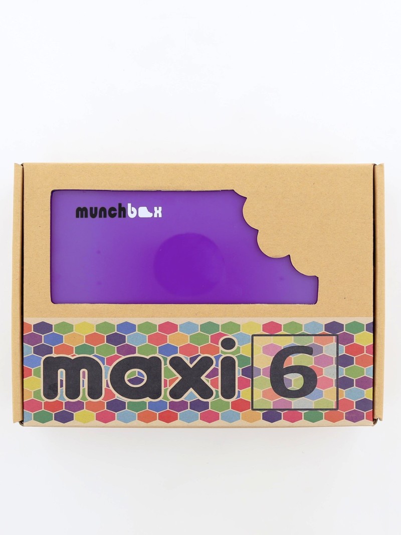 Munchbox Maxi 6 Lunchbox Purple Peacock