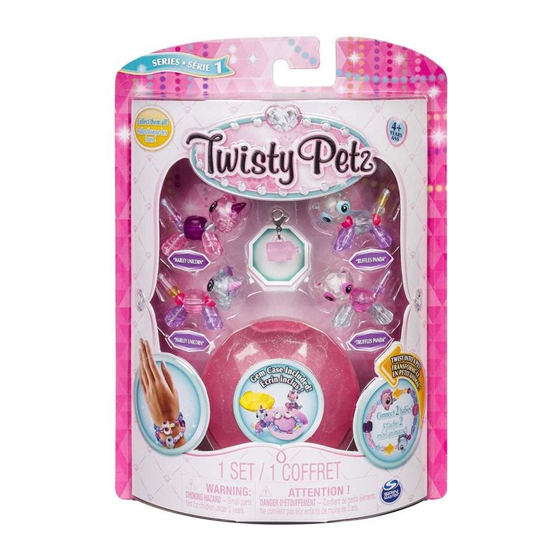 Twisty Pets S1 Four Pack Collectible Jewelry Set Assorted