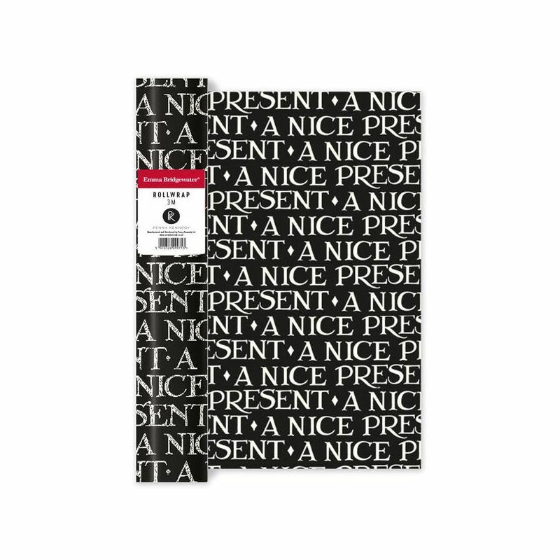 Penny Kennedy Emma Bridgewater Etch A Nice Present Black Roll Wrap