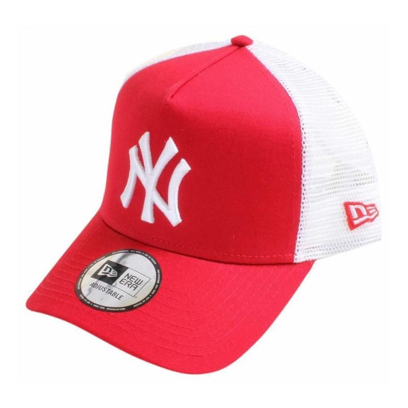 New Era Mlb Clean Trucker 2 Ny Yankees Men's Cap Scarlet/White Os New Era Mlb Clean Trucker 2 Ny Yankees Men's Cap Scarlet/White Os