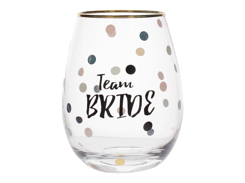 Ava & I Stemless Glass Team Bride 590ml