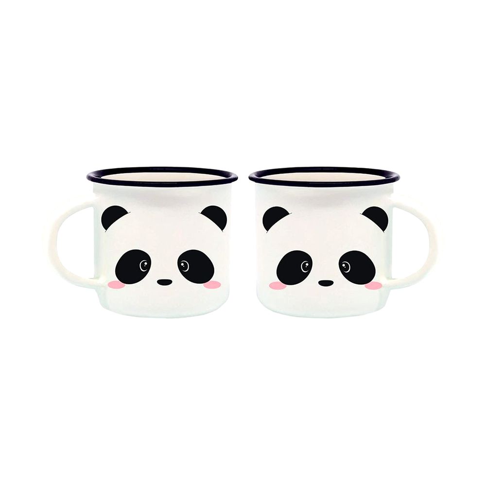 Legami Espresso for Two - Porelain Coffee Mugs 50 ml - Panda (Set of 2)