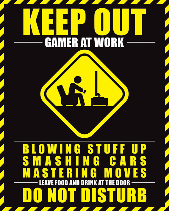 Gamer At Work Mini Poster (40 x 50 cm)