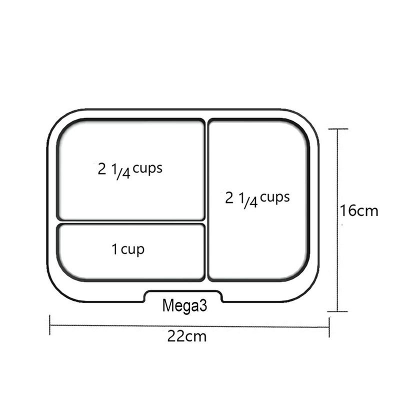 Munchbox Mega3 Lunchbox Tray Clear