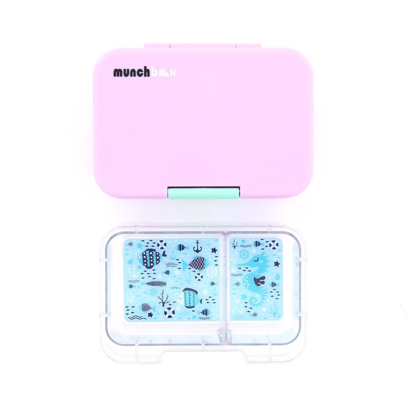 Munchbox Munchi Snack Pink Marshmallow Mint Latch Pink/Mint Lunchbox