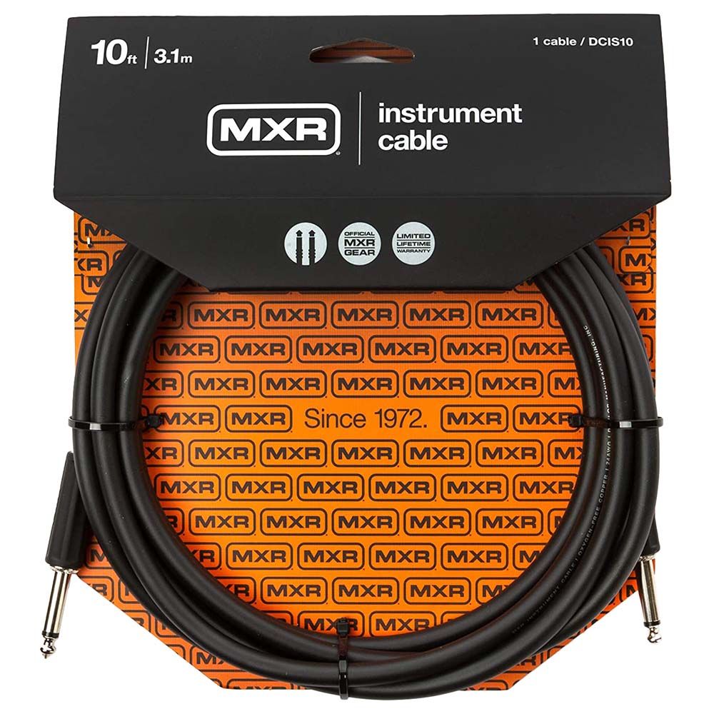 Dunlop Dcis10 Mxr Instrument Cable 10Ft Ea Black