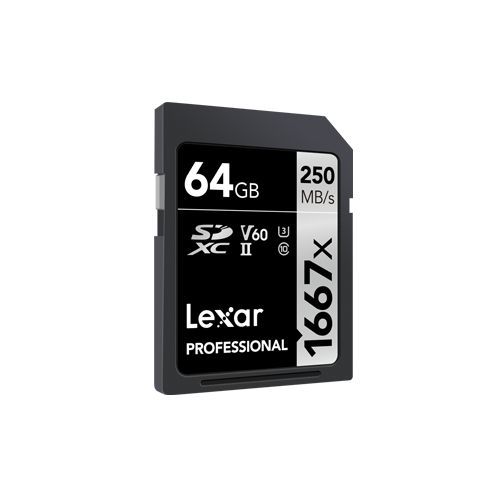 Lexar Professional 64GB 1667X SDHC/SDXC UHS-I Memory Card