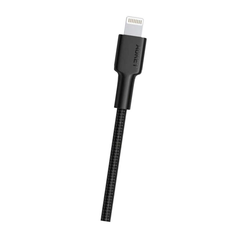 Aukey Cl2B Braided Nylon MFI USB-C to Lightning Cable 2M Black