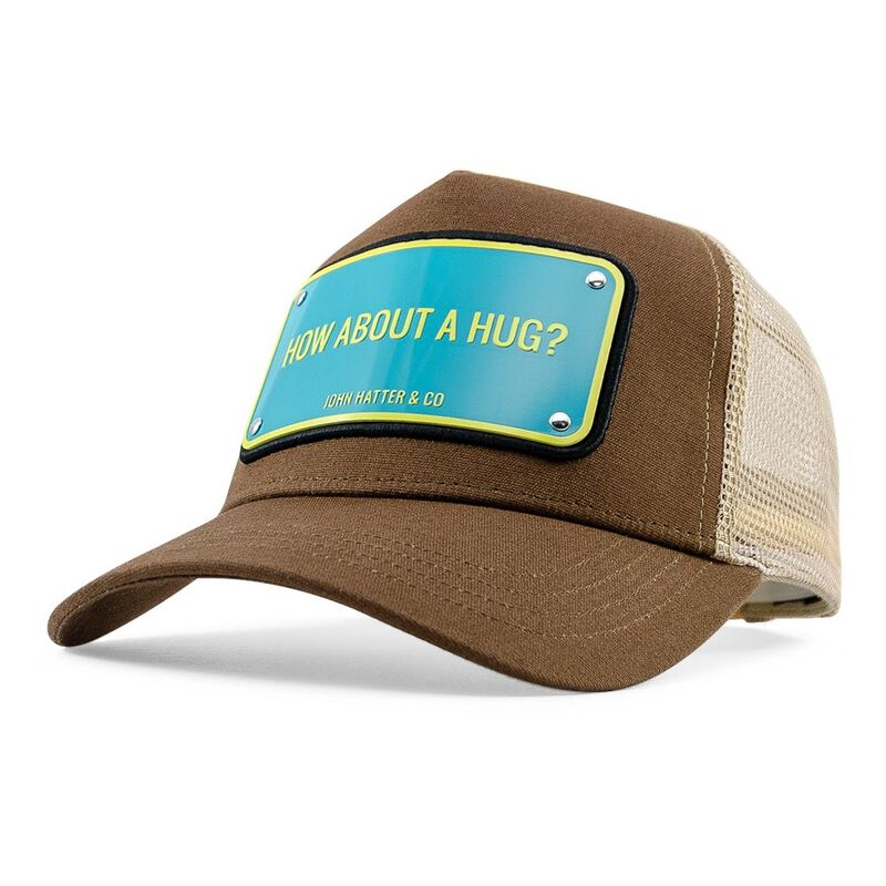 John Hatter How About A Hug? Men's Trucker Cap Brown/ Stone OS