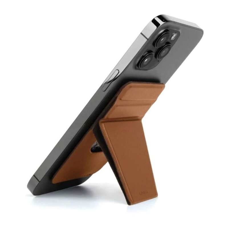UNIQ Lyft Magnetic Snap-On Stand and Card Holder Toffee Brown for Smartphone UNIQ Lyft Magnetic Snap-On Stand and Card Holder Toffee Brown for Smartphone