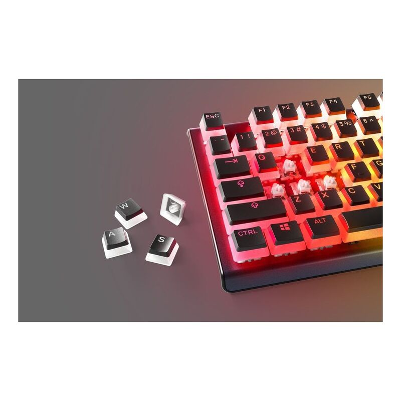 SteelSeries PRISMCAPS Universal Double Shot PBT Keycaps Black (US)