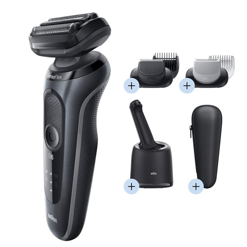 Braun Series 6 60-N7650CC Wet & Dry Shaver With Smartcare Center And 2 Attachments Grey