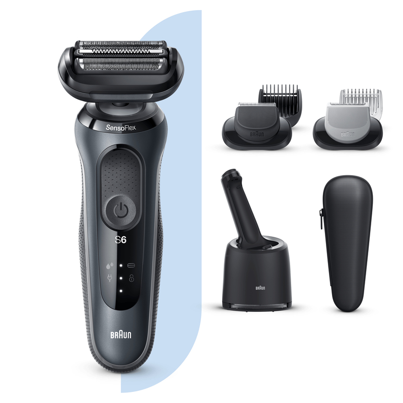 Braun Series 6 60-N7650CC Wet & Dry Shaver With Smartcare Center And 2 Attachments Grey