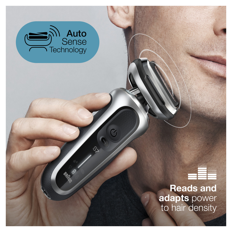 Braun Series 7 70-S1000S Wet & Dry Shaver With Travel Case Silver