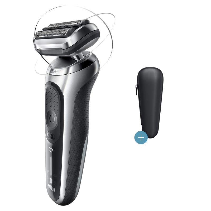 Braun Series 7 70-S1000S Wet & Dry Shaver With Travel Case Silver