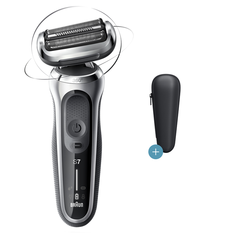 Braun Series 7 70-S1000S Wet & Dry Shaver With Travel Case Silver