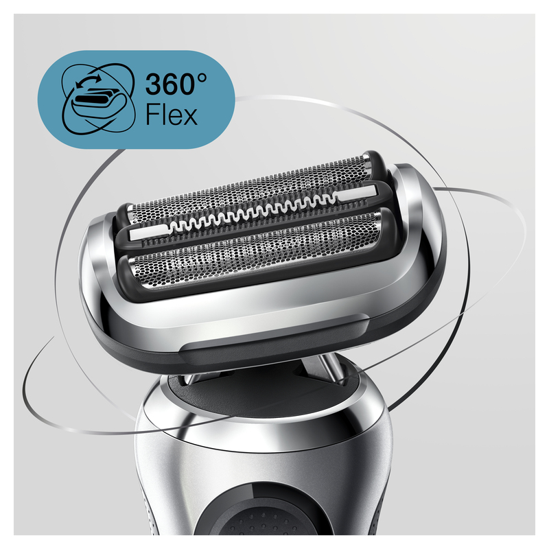 Braun Series 7 70-S1000S Wet & Dry Shaver With Travel Case Silver