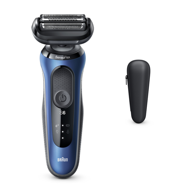 Braun Series 6 60-B1000S Wet & Dry Shaver With Travel Case Blue